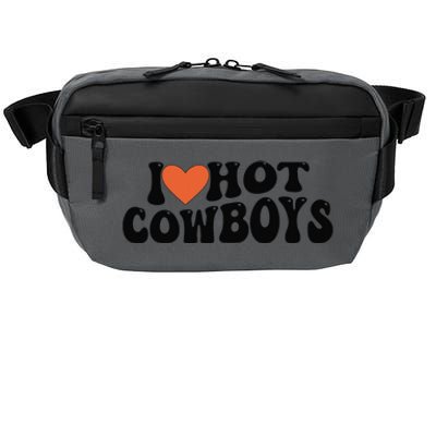 I Love Hot Cowboys Groovy Retro I Love Cowboys Crossbody Pack