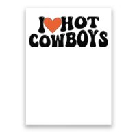 I Love Hot Cowboys Groovy Retro I Love Cowboys Poster