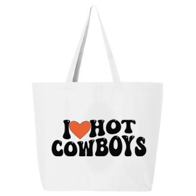 I Love Hot Cowboys Groovy Retro I Love Cowboys 25L Jumbo Tote