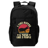I Like Hippos & Maybe Like 3 People Zookeeper Hippopotamus Backpack
