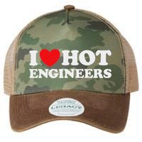 I Love Hot Engineers Funny Math Science Construct Invent Job Legacy Tie Dye Trucker Hat