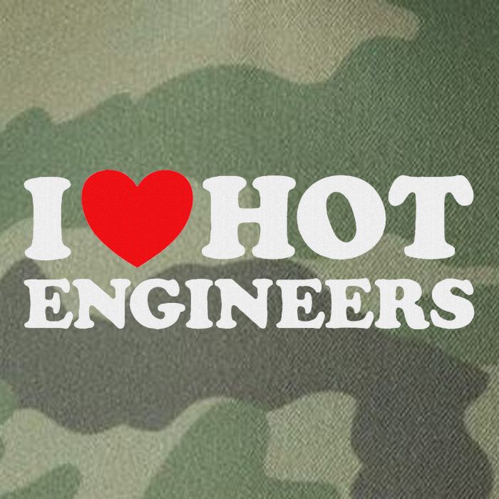 I Love Hot Engineers Funny Math Science Construct Invent Job Legacy Tie Dye Trucker Hat