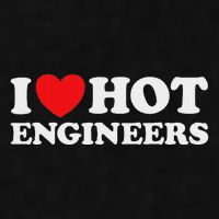 I Love Hot Engineers Funny Math Science Construct Invent Job Ladies PosiCharge Tri-Blend Wicking Tank