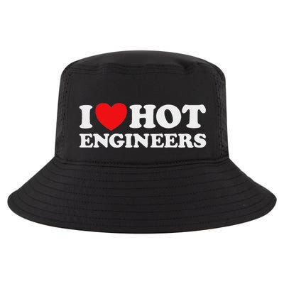 I Love Hot Engineers Funny Math Science Construct Invent Job Cool Comfort Performance Bucket Hat