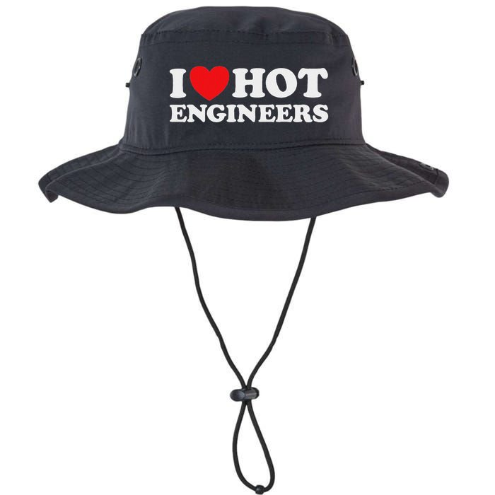 I Love Hot Engineers Funny Math Science Construct Invent Job Bucket Hat