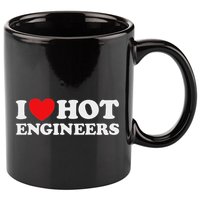 I Love Hot Engineers Funny Math Science Construct Invent Job 11oz C Handle Ceramic Mug