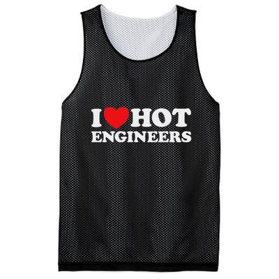 I Love Hot Engineers Funny Math Science Construct Invent Job Mesh Reversible Basketball Jersey Tank