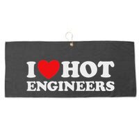 I Love Hot Engineers Funny Math Science Construct Invent Job Large Microfiber Waffle Golf Towel