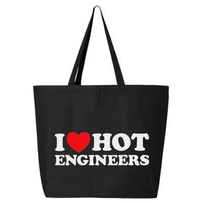 I Love Hot Engineers Funny Math Science Construct Invent Job 25L Jumbo Tote