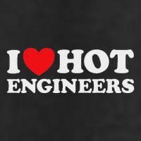 I Love Hot Engineers Funny Math Science Construct Invent Job 25L Jumbo Tote