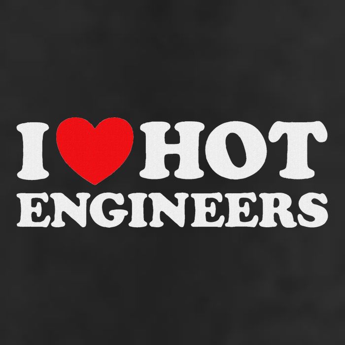 I Love Hot Engineers Funny Math Science Construct Invent Job 25L Jumbo Tote