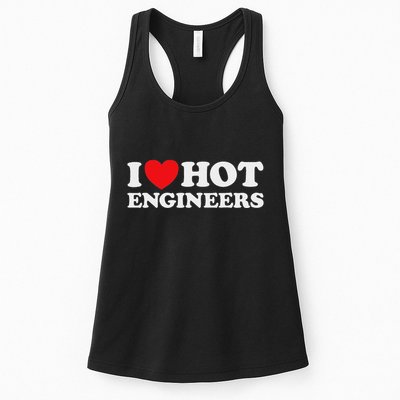 I Love Hot Engineers Funny Math Science Construct Invent Job Womens Tank Top
