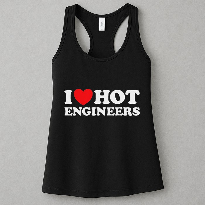 I Love Hot Engineers Funny Math Science Construct Invent Job Womens Tank Top