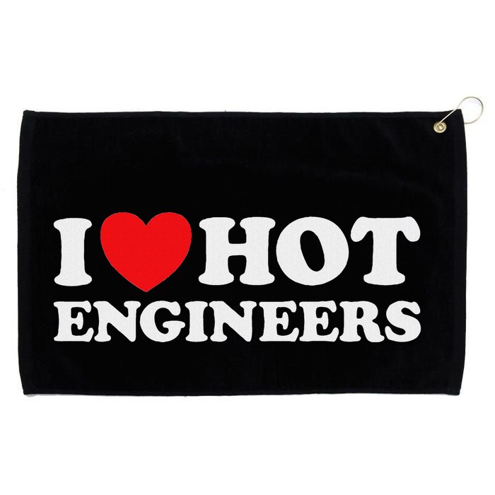 I Love Hot Engineers Funny Math Science Construct Invent Job Grommeted Golf Towel