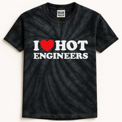 I Love Hot Engineers Funny Math Science Construct Invent Job Kids Tie-Dye T-Shirt