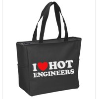 I Love Hot Engineers Funny Math Science Construct Invent Job Zip Tote Bag