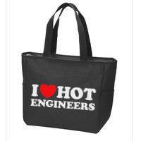 I Love Hot Engineers Funny Math Science Construct Invent Job Zip Tote Bag