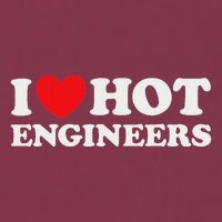 I Love Hot Engineers Funny Math Science Construct Invent Job 16oz Travel Tumbler