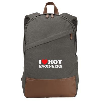 I Love Hot Engineers Funny Math Science Construct Invent Job Cotton Canvas Backpack