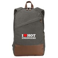 I Love Hot Engineers Funny Math Science Construct Invent Job Cotton Canvas Backpack