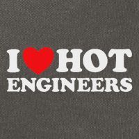 I Love Hot Engineers Funny Math Science Construct Invent Job Cotton Canvas Backpack