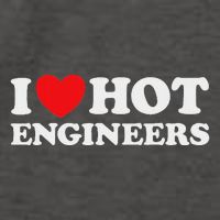 I Love Hot Engineers Funny Math Science Construct Invent Job Vector Backpack