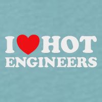 I Love Hot Engineers Funny Math Science Construct Invent Job Sueded Cloud Jersey T-Shirt