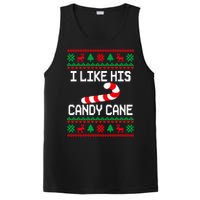 I Like His Candy Cane Funny Couples Ugly Christmas Sweater PosiCharge Competitor Tank