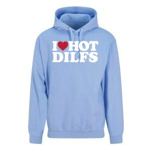 I Love Hot Dilfs Gift I Love Hot Dilfs Cool Gift Unisex Surf Hoodie