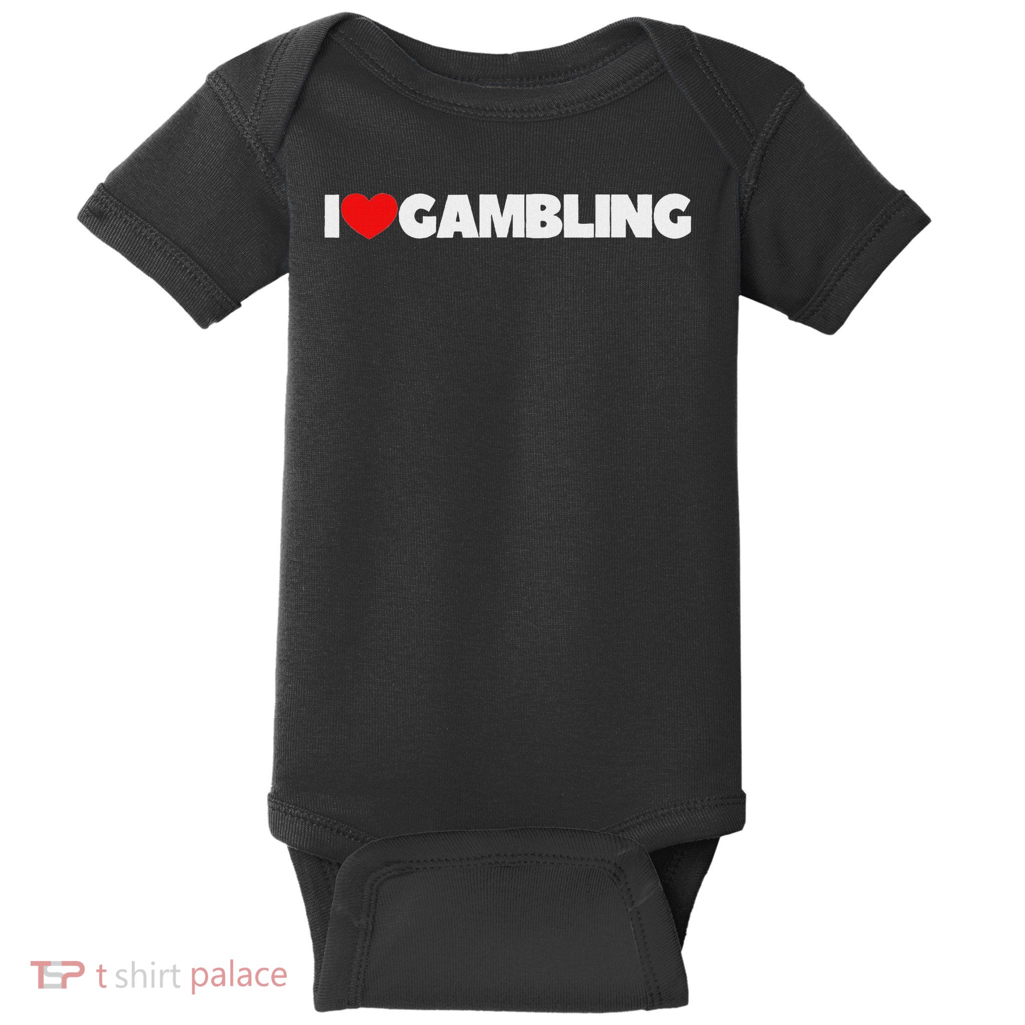 I Love (heart) Gambling Baby Bodysuit