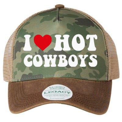 I Love Hot Cow I Heart Cow Funny Country Western Legacy Tie Dye Trucker Hat