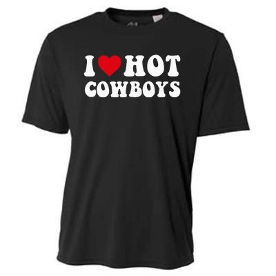 I Love Hot Cow I Heart Cow Funny Country Western Cooling Performance Crew T-Shirt