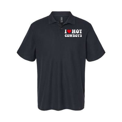 I Love Hot Cow I Heart Cow Funny Country Western Softstyle Adult Sport Polo