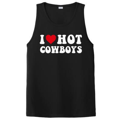 I Love Hot Cow I Heart Cow Funny Country Western PosiCharge Competitor Tank