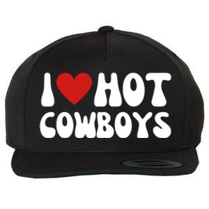 I Love Hot Cowboys I Heart Cowboys Funny Country Western Wool Snapback Cap