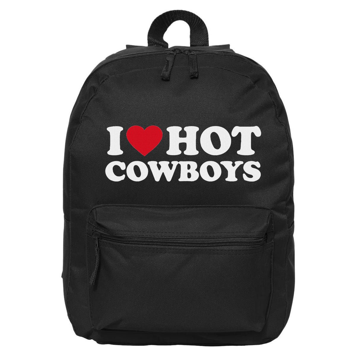 I Love Hot Cowboys I Heart Hot Cowboys Cute Rodeo Western 16 in Basic Backpack
