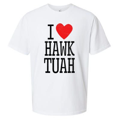 I Love Hawk Tuah Heart Guy Spit Joke Wet That Thang Sueded Cloud Jersey T-Shirt