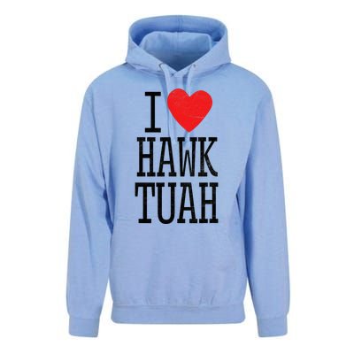 I Love Hawk Tuah Heart Guy Spit Joke Wet That Thang Unisex Surf Hoodie