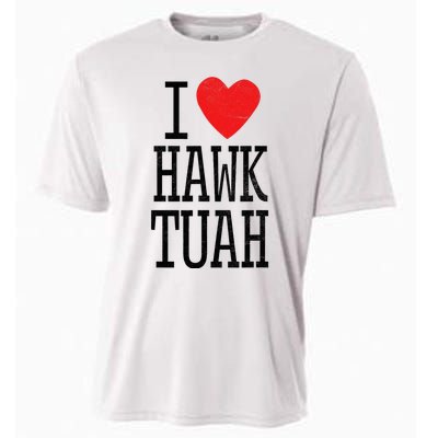 I Love Hawk Tuah Heart Guy Spit Joke Wet That Thang Cooling Performance Crew T-Shirt