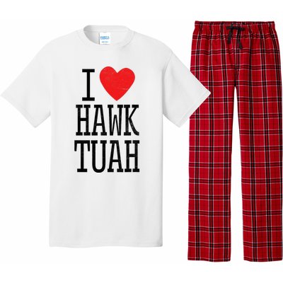 I Love Hawk Tuah Heart Guy Spit Joke Wet That Thang Pajama Set