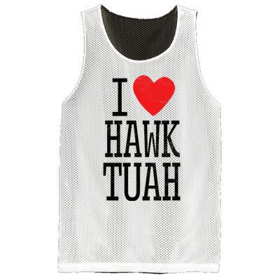 I Love Hawk Tuah Heart Guy Spit Joke Wet That Thang Mesh Reversible Basketball Jersey Tank