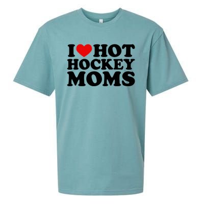 I Love Hot Hockey Moms Cool Gift I Heart Hot Hockey Moms Cute Gift Sueded Cloud Jersey T-Shirt