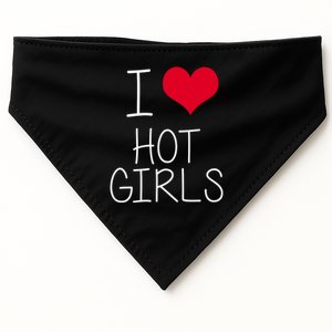 I Love Hot Girls USA-Made Doggie Bandana