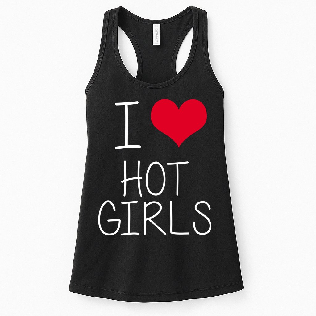 I Love Hot Girls Womens Tank Top