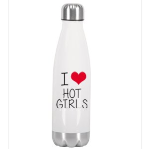 I Love Hot Girls Stainless Steel Insulated Water Bottle