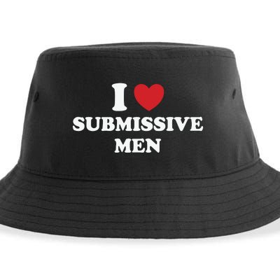 I Love Heart Submissive Sustainable Bucket Hat