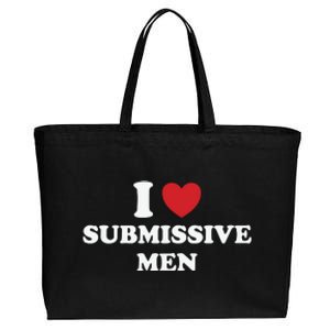 I Love Heart Submissive Cotton Canvas Jumbo Tote