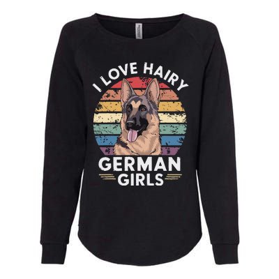 I Love Hairy German (7) Womens California Wash Sweatshirt