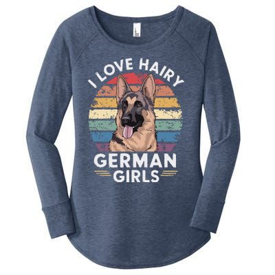 I Love Hairy German (7) Women's Perfect Tri Tunic Long Sleeve Shirt