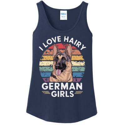 I Love Hairy German (7) Ladies Essential Tank